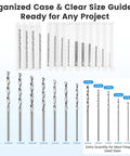 Pro Grade Precision Micro Drill Bit Set With 26 Pcs HSS And Carbon Steel Bits 0.5 To 3.2 mm Pin Vise Hand Drill Kit for drilling.