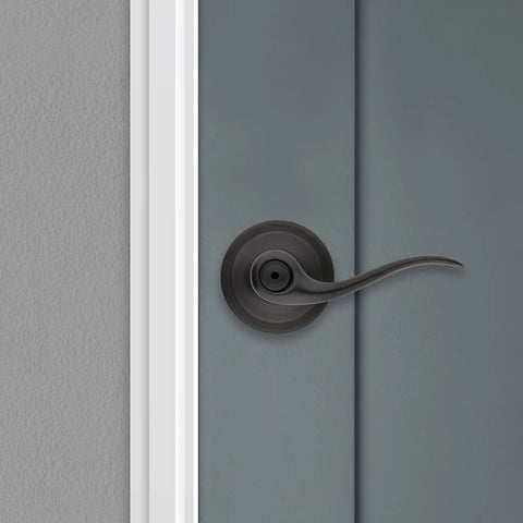 Interior Privacy Door Handle With Lock And Reversible Lever For Bedroom Or Bathroom Venetian Bronze Keyless Turn Lock With Microban Protection