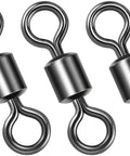 Barrel Fishing Swivels Set In Sizes From Twelve Through Twelve Zero Stainless Steel Rings Brass Body Delivers 1300 Pound Strength With Smooth Rotation Reducing Line Tangles Ideal For Saltwater And Freshwater Leader And Lure Connector Fifty Pack close-up