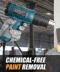 Dope 2000W Heat Gun Kit With Dual Temperature, 5 Nozzles for DIY Shrink Tubing in use for chemical-free paint removal