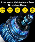 Powerful Three Quarter HP Bench Buffer Polisher With 3600 RPM 8 Inch Dual Cotton Wheels Low Noise For Jewelry Metal Wood Jade Knife Plastic Polishing Machine For Home Shop Pros showing 3600 RPM motor details