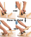 Tough As Nails Table Leg Folding Brackets 4 Pack Heavy Duty Self Locking Hinges 90 Degree Foldable Hardware shown in folding process.