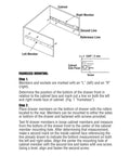 Diagram showing installation of Self Closing Drawer Slide Kit Soft Close For Bottom And Side Mount Cabinets Fifteen Three Quarters Inch Steel Tracks With White Plastic Wheels Easy Install Replacement Hardware For Smooth Quiet Glides No Fuss.