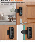 Heavy Duty Full Metal Anti Theft Video Doorbell Mount For First Generation Doorbells Not For Second Gen No Drilling Quick Install shown on a wooden door