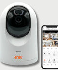 Home Monitoring Camera With Crystal Clear Full HD Video, Pan And Tilt, Color Night Vision, Motion Tracking, app interface shown