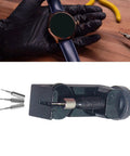 Watch Chain Link Remover And Strap Adjuster Repair Kit With Spring Bar Tool And Pin Replacements Steel Design Black for adjustments.