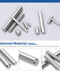 Built Tough Stainless Steel Dowel Pins Assortment featuring 180 pieces of M2 cylindrical pegs in various lengths and sizes.