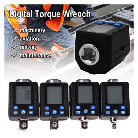 Pro Digital Torque Wrench Adapter 0.3-340 Nm Adjustable Electronic Meter for Precision Inspection And Repair. Features Large Screen Display For Clear Readings Easy Carry And Use With Any Ratchet. Ideal For Mechanics, Aviation, Machinery Work And General