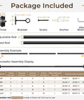 Heavy Duty 1 Inch Curtain Rod For Windows And Patio - Adjustable Telescoping Steel Rod With Wall Or Ceiling Mount - Built To Last, Indoor Outdoor Ready, Black - 72 To 144 Inches - Handles Light To Heavy Curtains - Easy Install package contents display
