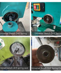 Heavy Duty Drill Press Return Spring Coil Replacement For Quill With Durable Spring Steel High Performance Bench Drill Accessories For Horizontal And Vertical Drills Easy Fit Smooth Quill Return, showing drill spring in machine and hand