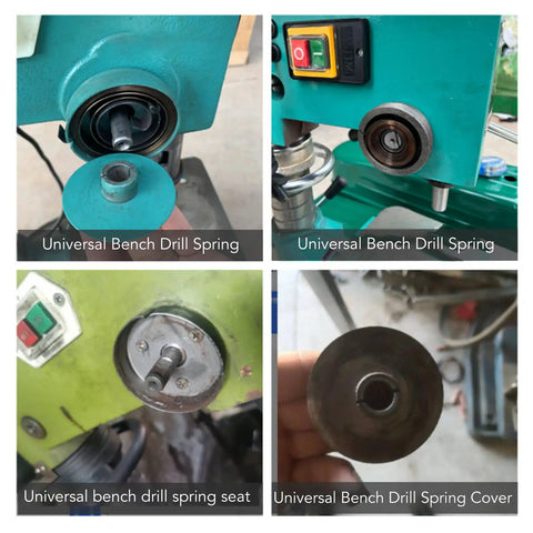 Heavy Duty Drill Press Return Spring For Bench Drills Chromed Steel Coil Replacement Easy Socket Return For Horizontal And Vertical Drill Presses Durable Metal Spring