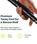 Hand holding Spiral Wrap Golf Grips 13 Pack A50 Wrap Series Midsize High-Tack Rubber for soft feel and control.