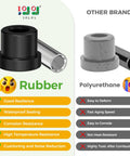Comparison of rubber and polyurethane bushings for Golf Cart Spring Bushing Kit for EZGO TXT Medalist 1994 Up and Club Car DS 1981 Up