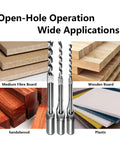 Square Hole Wood Drill Bit Set For Mortises Three Piece HSS Pro Grade Square Mortise Bits with various wood and plastic types