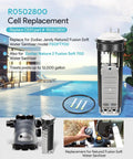 Salt Cell Replacement Kit For Nature2 Fusion Soft FSOFT700 Water System Fits Pools Up To 12,000 Gallons Includes O Ring And Replacement Parts R0502800 2803-058 383062 Easy Install image showing kit components by pool.