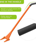 48 Inch Wrecking Bar With Dual Tines, Heavy Duty Pallet Buster With Steel Handle For Fast Deck Removal, Nails, Drywall, Flooring, And Siding Demolition, Renovation And Construction Made Easy, orange steel handle with rubber grip