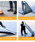 Steps to apply Heavy Duty Self Adhesive Waterproof Roof Repair Tape Pro Grade Butyl Asphalt Sealant For Leaks Patch DIY Ready Gutter Pipes Ducts And Outdoor Fix 20 By 100 Cm Roll