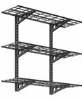 Garage Must Have 3 Tier Wall Shelving System For Heavy Duty Storage, 1x3ft Per Shelf With 12x36 Inch Shelves, Wall Mounted Storage Racks