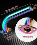 Exhaust Pipe Kit For Predator 212cc And 196cc OHV Clones, colorful steel pipe with measurements for Go Kart Mini Bike upgrade