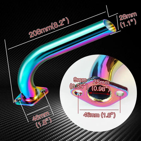 Exhaust Pipe Kit For Predator 212cc And 196cc OHV Clones, colorful steel pipe with measurements for Go Kart Mini Bike upgrade
