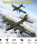 B-17 RC Plane Beginner Friendly Ready To Fly EPP Foam Glider With 2 Channel 2.4GHz Remote flying above clouds