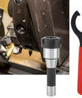 Heavy Duty Fabater R8 Collet Chuck Holder with Hook Spanner Wrench for precision tool clamping in workshop settings.