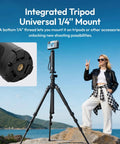 Image showing a 10000mAh Battery Grip For Cameras With Hidden 360 Degree Tripod Base and a user by a scenic view.