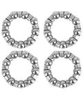 4 Pack Bicycle Ball Bearing Retainers 29.5mm Outer Diameter 19mm Inner Diameter With 9 Balls For Crank Mid Axle And Wheel Hub Bearings