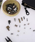 60 Piece Heavy Duty Metal Zipper Repair Kit For Jackets Luggage And Outdoor Gear Universal Zipper Fix With Top And Bottom Stops And Insertion Pins