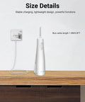 Charger Cord For WF-20 Cordless Flosser Replacement 5V 2A Power Adapter 100-240V Input 1.5M Cable Length White in use