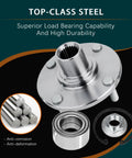 Front Wheel Bearing Hub Assembly 2-Pack for Ford Focus 2000-2011 Front Left and Right 4 Bolt ABS Encoder 518510 steel hub