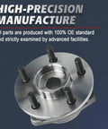 Front Wheel Bearing And Hub Assembly Replacement Set For 2000 2006 Jeep TJ Wrangler And 1999 2001 Cherokee 5 Lug Non ABS Front Left And Right Pair Built To Take On Tough Trails With 3 Bolt Triangular Flange 513158 high-precision manufacture