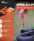 Lightweight 20 In 1 Bike Multitool Kit In Orange With Chrome Vanadium Construction A Trail Ready MTB Repair Tool in use