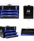 All-In-One 439 Piece Mechanics Tool Set in heavy-duty 3-drawer metal case, portable tool organizer for auto repair and workshop