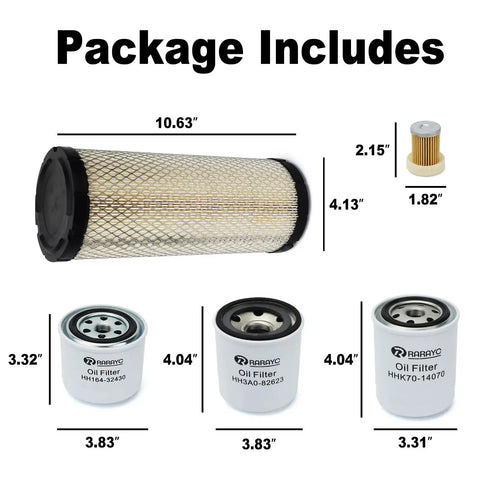 Complete Tractor Maintenance Kit With Oil Fuel Air And Hydraulic Filters For Kubota L2501 L2800 L3200 L3400 L3700SU L3800 HST
