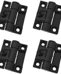 Adjustable Torque Hinge Set For Wooden Boxes And Cabinets 43mm X 36mm Black Nylon Butt Hinges 4 Pack Durable Cabinet Hardware