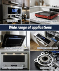 Image showing applications of Heavy-Duty High Temperature Silicone Sealant for Ovens, Induction Cookers, and Appliances.