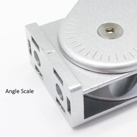 20x40 Aluminum Extrusion Pivot Joint Kit With End Brackets And Zinc Alloy Hinges Plus Hardware Including Cup Screws T Nuts And M5 Bolts For Sturdy 2040 Profile Builds, angle scale detail