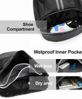 Drawstring Sports Gym Backpack With Wet Dry Separation, Shoes Compartment, Water-Resistant Material, Lightweight Swim Bag for storage