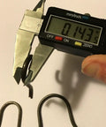 Measuring Heavy Duty 9 Gauge Zig Zag Sinuous Springs For Furniture And Auto Upholstery 10 Foot Roll with caliper.