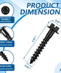 Diagram of Air Box Bolt Screws 5 Pack Replaces 6509605AA And 11549031 showing dimensions and features