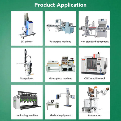 Heavy-Duty 200mm Linear Guide Rail For Precision Motion Systems, Industrial Linear Slide Rail Built Tough For Construction Machinery, Printing Machines, Robots, Tools And Aerospace. Application image for 3D printers, CNC, packaging, and medical equipment