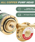 Close-up of automatic 120W water pressure booster pump with all-copper pump head and flow switch for efficient home use