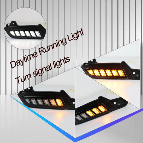 Toyota Tacoma LED Front Side Marker Light Kit 2016-2023 with dynamic sequential turn signals and daytime running lights