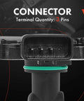 Close-up of a 3-pin connector of a Mass Air Flow Sensor 3 Pins V6 3.3L Fits Nissan Frontier 1999-2004 and other models