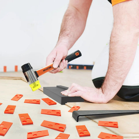 Universal Floor Installation Kit For Laminate And Vinyl Flooring With Tapping Block Double Sided Notches Pull Bar 40 Floor Spacers