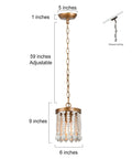 Beaded Chandelier Farmhouse Pendant Light With Antique Gold Finish And White Wood Beads For Dining Room Foyer Bedroom Or Kitchen 6 Inch Diameter