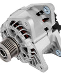 110 Amp 12V Alternator For Nissan Sentra 1.8L 2013 To 2019 Replacement With Six Groove Clutch Pulley Powering Your Ride Replaces OEM 23100 3SH2B AVA0169 400 40136 CW Rotation High Output Charging, front view showing six-groove pulley and casing.