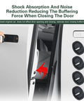 Top Shelf Soft Silicone Door Latch Covers 4 Pack Fits Cars Trucks Suv shown on car door protecting latch from impact.