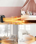 Portable Ceramic Space Heater With Digital Display And Touch Controls, 1500W Heats Up Fast in a child's bedroom and living room